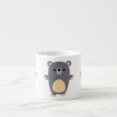 Niedlich Big Blue Cartoon Bear Espresso Tasse (Vorderseite)