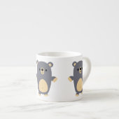 Niedlich Big Blue Cartoon Bear Espresso Tasse (Vorderseite Rechts)