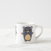 Niedlich Big Blue Cartoon Bear Espresso Tasse (Rechts)