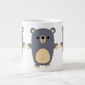 Niedlich Big Blue Cartoon Bear Jumbo Tasse (Vorderseite)