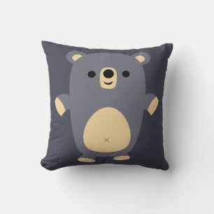 Niedlich Big Blue Cartoon Bear Kissen