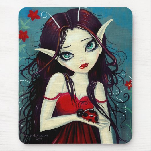 Niedlich Big Eye Ladybug Fairy Mousepad (Vorne)