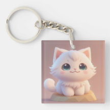 Niedlich Big Eyes Fluffy White Kitten