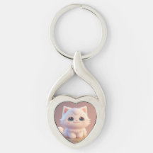 Niedlich Big Eyes Fluffy White Kitten