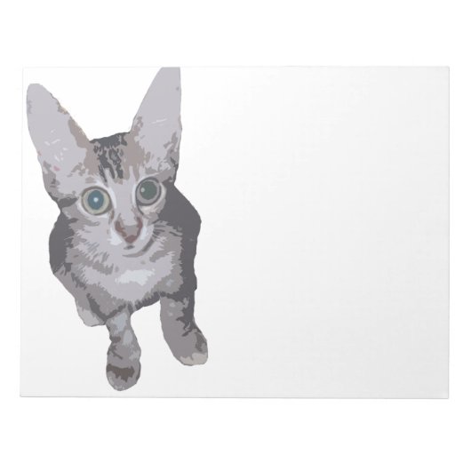 Niedlich Big Eyes Kitty Notizblock (Vorderseite)