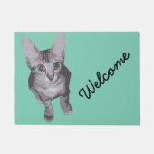 Niedlich Big Eyes Kitty Willkommen Fußmatte (Vorderseite)