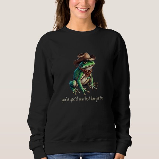 Niedlich Big Green Frosch Man Design Funny Meme Ye Sweatshirt (Vorderseite)
