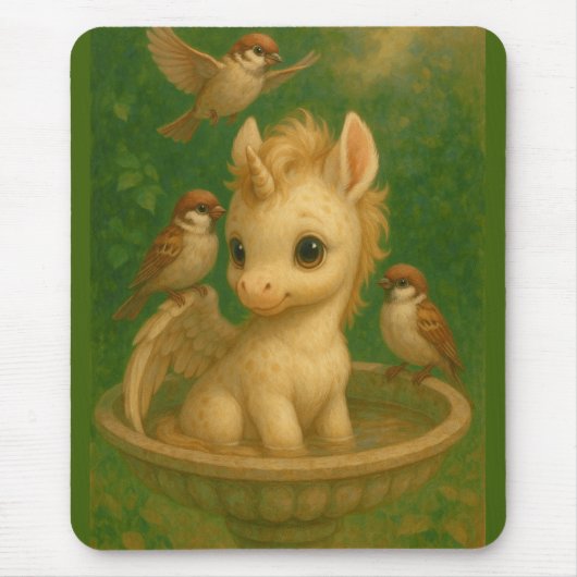 Niedlich, Big mit Augen, Baby Unisus, Pegasus unic Mousepad (Vorne)