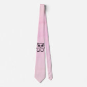 Niedlich Big Mit Augen Cat Pink Krawatte (Vorderseite)