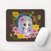 Niedlich Big Mit Augen Chibi Dragon Fairy Mousepad (Mit Mouse)