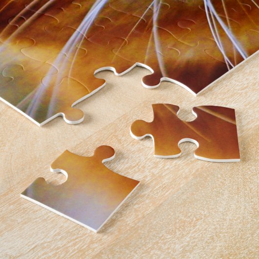 Niedlich Big Mit Augen Ginger Cat Puzzle (Seite)