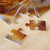 Niedlich Big Mit Augen Ginger Cat Puzzle (Seite)