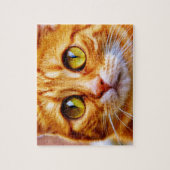 Niedlich Big Mit Augen Ginger Cat Puzzle (Vertikal)