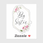 Niedlich Big Sister Aufkleber (Blatt)
