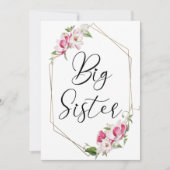 Niedlich Big Sister Einladung (Vorderseite)