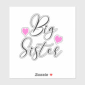 Niedlich Big Sister Sticker (Blatt)
