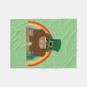 Niedlich Bigfoot Leprechaun Fleecedecke (Vorderseite (Horizontal))