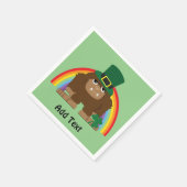 Niedlich Bigfoot Leprechaun Serviette (Ecke)