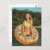 Niedlich Bikini Girl Postkarte (Vorne/Hinten)