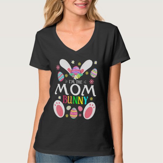 Niedlich bin ich die Mama Bunny Matching Family Os T-Shirt (Vorderseite)