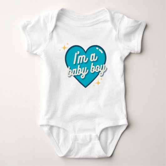 Niedlich bin ich ein Baby Boy Surprise Gender Baby Baby Strampler (Vorderseite)