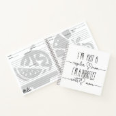 Niedlich bin ich leichtfertig Katzenmuttertypograf Notizblock (Innenseite)