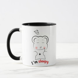 Niedlich bin ich Sleepy Bären Tasse - Minimalistis