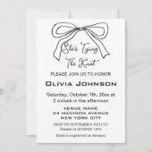 Niedlich bindet sie das Brautparty des Knotenschwa Einladung (Vorderseite)