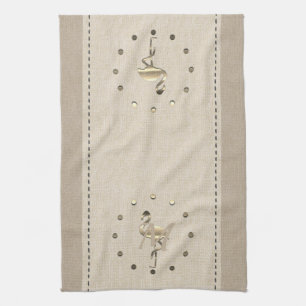 Niedlich Bio Linen Look Flamingo Geschirrtuch