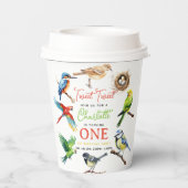 Niedlich Bird 1. Geburtstag Party Pappbecher (Rückseite)