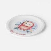 Niedlich Bird Birthday Pappteller (Schrägansicht)