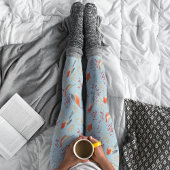 Niedlich Bird Blue Robin Winter Weihnachtsmuster Leggings