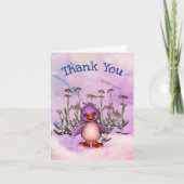 Niedlich Bird Daisies Personalisiert Dankeschön Ka Karte (Vorderseite)