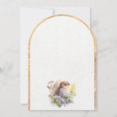 Niedlich Bird Floral Spring Baby Dusche Einladung (Rückseite)