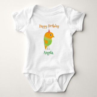Niedlich Bird Happy Birthday Baby Bodysuit Baby Strampler