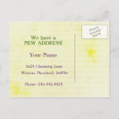 Niedlich Bird House Neue Zuhause Ankündigungspostkarte (Rückseite)