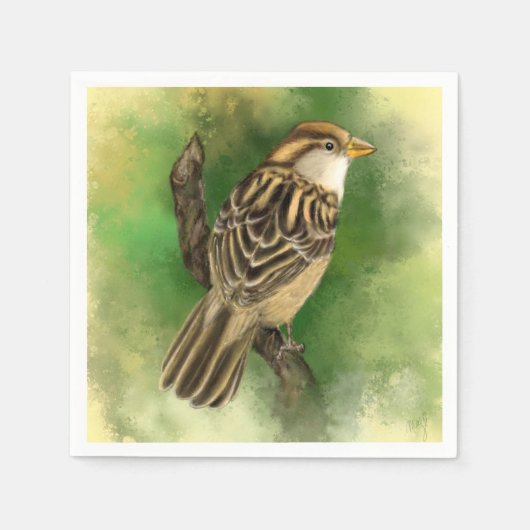 Niedlich Bird Napkins Serviette (Vorderseite)