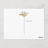 Niedlich Bird Nest Vielen Dank Postkarte (Rückseite)