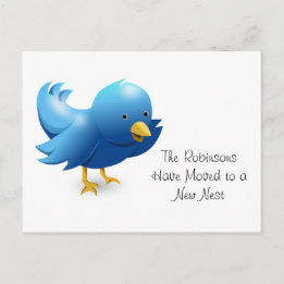 Niedlich Bird New Nest Ankündigungspostkarte