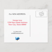 Niedlich Bird New Nest Ankündigungspostkarte (Rückseite)