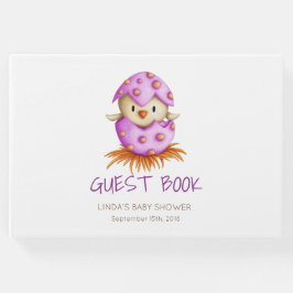 Niedlich Bird Pink Girl Babydusche Gästebuch