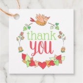 Niedlich Bird Vielen Dank Geschenkanhänger (Vorderseite)