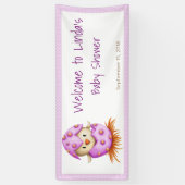 Niedlich Bird Welcome Girl Baby Dusche Banner (Vertikal)