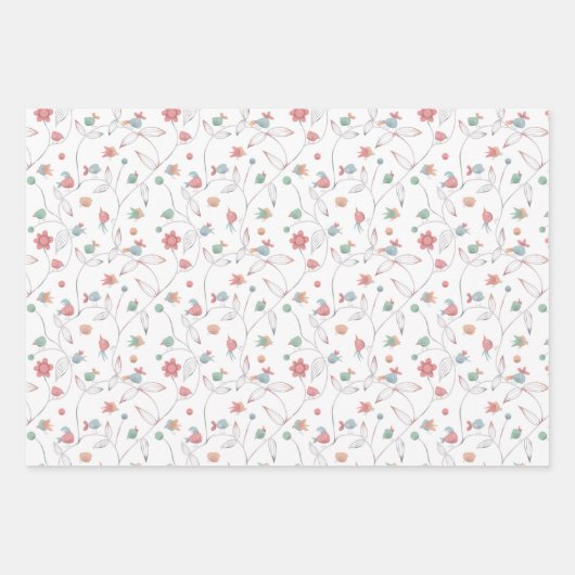 Niedlich Birdie Geschenkpapier Set (Vorderseite)