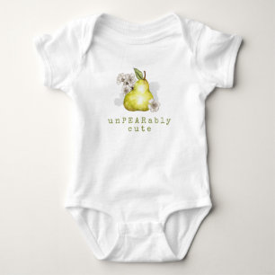 Niedlich Birne Frucht Pun Baby Bodysuit Strampler