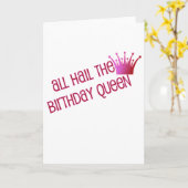 Niedlich, "Birthday Queen" Karte (Gelbe Blume)