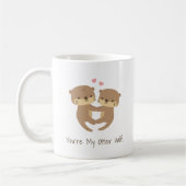 Niedlich bist du meine andere Hälfte, andere in de Kaffeetasse (Links)