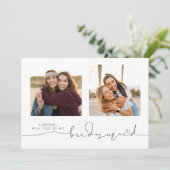 Niedlich bist du meine Bridesmaid zwei Fotos (Stehend Vorderseite)