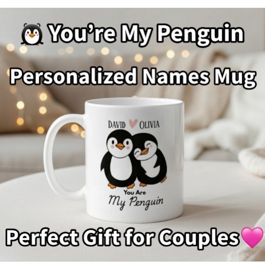Niedlich bist du meine Penguin Personalisierten Pa Kaffeetasse