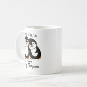Niedlich bist du meine Penguin Personalisierten Pa Kaffeetasse (Vorderseite Links)